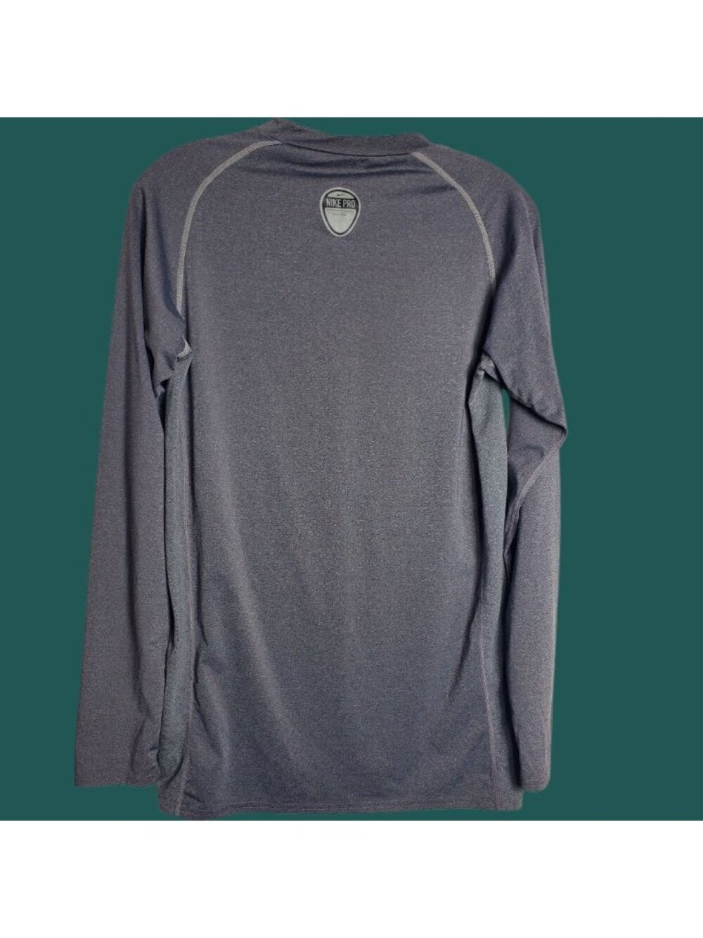 Nike Pro Fit Dry Long Sleeve Performance Shirt Gray XLarge - Picture 10 of 13